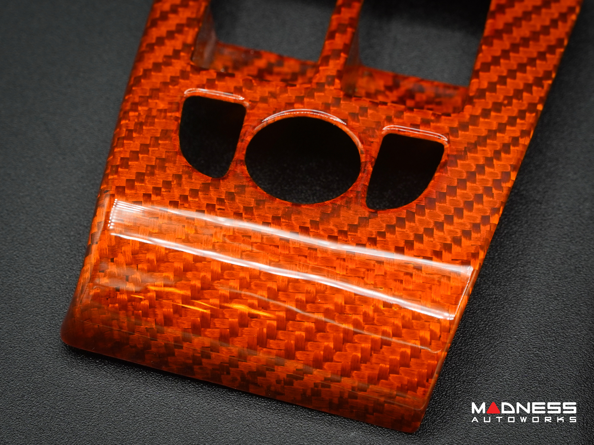 Jaguar F-TYPE Interior Trim - Carbon Fiber - Window Switch Control Cover Kit - Orange Candy